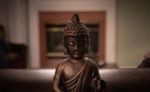 Head of a small buddha statue